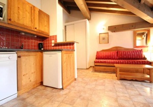 Wifi, 10m from ski slopes, 4th floor, balcony, parking, tv, ski locker, 33m², Val Cenis
