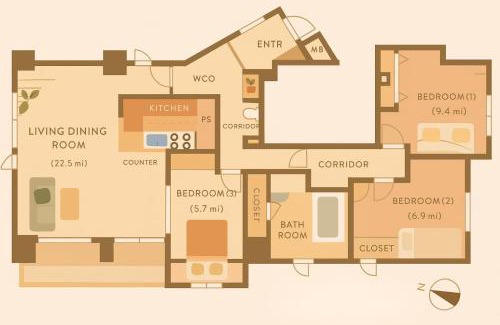 Mejiro Apartment | 신주쿠및시부야접근성뛰어남#야마노테선도보10분#세련된도쿄고급맨션#침실3개#침대5개