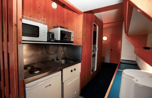 Arc-1800 Apartment | 10m from ski slopes, 11st floor, balcony, tv, 25m², Les Arcs