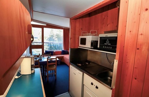 Arc-1800 Apartment | 10m from ski slopes, 11st floor, balcony, tv, 25m², Les Arcs