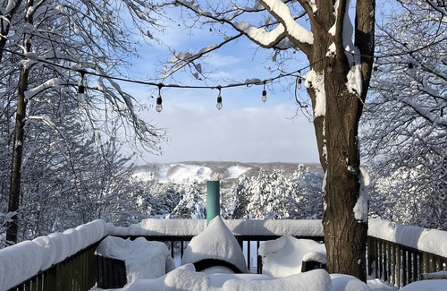 Harbor Springs Ski Chalet | 1969 Mid Century Modern Ski Chalet w Views of Boyne Highlands Next to Nubs Nob