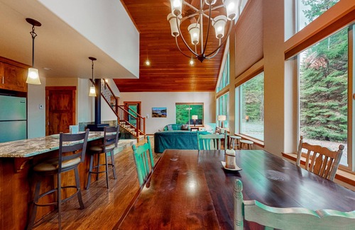 Bigfork House | +2-acre home with firepit, grill, & wood stove, kayaks, lawn games, & views