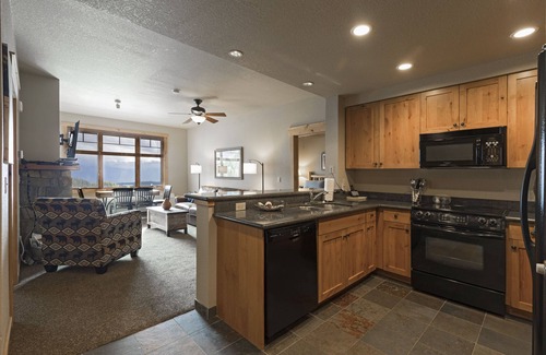 Whitefish Condo | 2 bedroom with incredible views and direct ski in and out! Hot tub/underground parking/gym