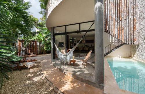 Tulum City Center Villa | 2 Tropical Bohemian Villas-2 Priv Pool-BBQ 3A-3B