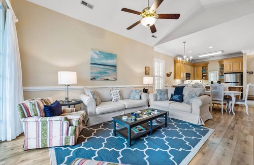 Pawleys Island Condo | 4 Bedrooms, 3 Full Baths, Pawleys Island Condo: 2-minute drive to private beach
