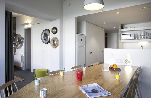 Arc-1800 Apartment | 50m from ski slopes, 8th floor, balcony, tv, ski locker, 54m², Les Arcs