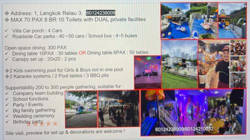 Bayan Lepas House | 55PAX 9BR Villa with Kids swimming Pool, KTV, BBQ n Pool Tables near SPICE Arena Penang 9800 SQFT