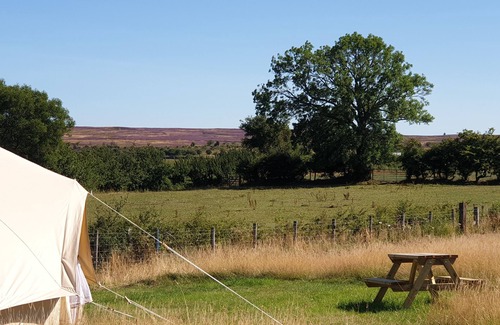 Saltburn-by-the-Sea Cabin | 6m xl Bell Tent With log Burner, Near Whitby