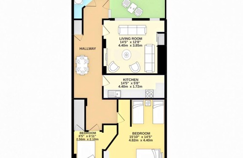 Montpelier Apartment | 72 m² Apartment ∙ 2 bedrooms ∙ 8 guests
