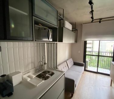 Consolacao Apartment | 82 New studio next Paulista Av, fast wifi and balcony