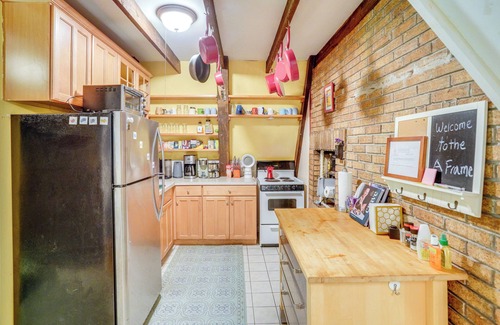 Becket Cabin | A-Frame Cabin w/Furnished Deck in Becket!