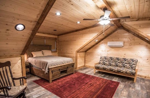 Broken Bow Cabin | All Decked Out Cabin in the Woods With Fireplace, Bbq, and Swing Bed by Redawning