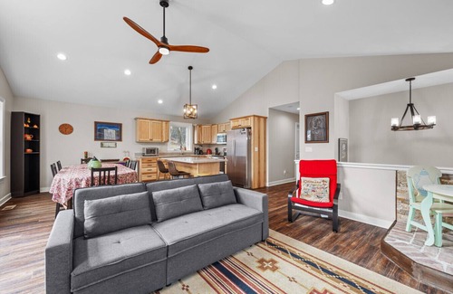 Great Cacapon House | All Decked Up - wifi, view, river access, fire pit, games, grill
