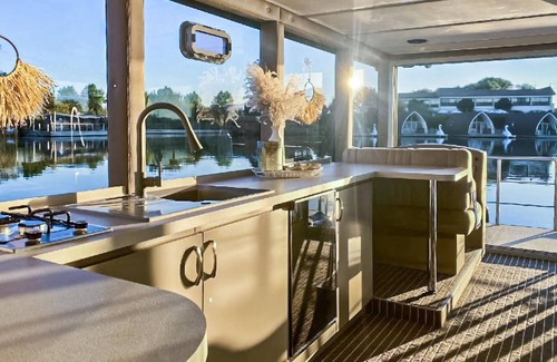 Ophoven Boat Rental | Amazing ship in Ophoven with kitchen