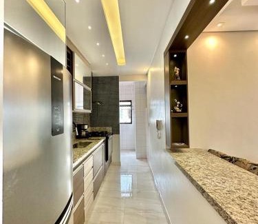 Vila Julia Apartment | Ap Moderno com vista mar Piscina Ar Condicionado no Guarujá