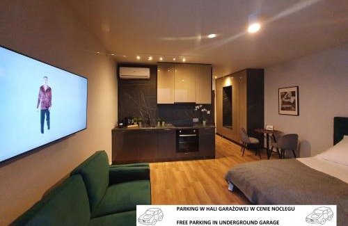 Katowice Apartment | APARTAMENT W CHMURACH- 15 PIĘTRO OSIEDLE TYSIĄCLECIA- parking w hali garażowej, wielki taras z leżakami i widokiem na zachód słońca