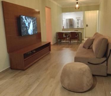 Jardim Real Apartment | Apartamento Praia Grande Novo Frente Mar Pé na Areia