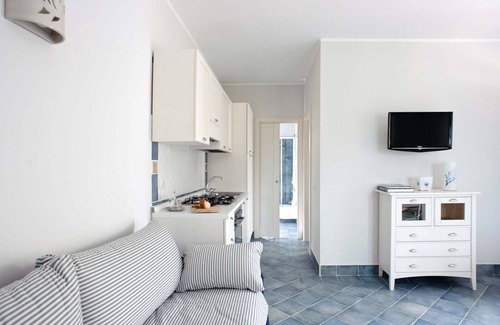 Villammare Apartment | Apartment with terrace. Shared pool. 150 metres from beach