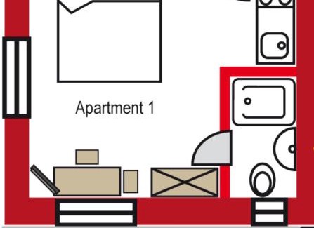 Tannheim Apartment | App 1 - Farbennest mit Frühstück Teeküche, Sommerbergbahnen inkl
