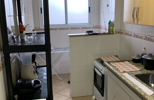 Mongagua Apartment | Apto 1 Dorm Frente ao mar com Piscina no Centro