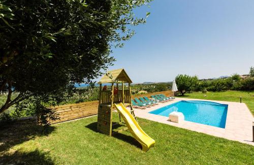 Agia Triada Villa | Archos Villa with Pool, Play Area,BBQ & Amazing View!