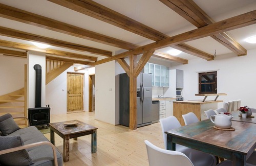 Dolni Branna House | Beautiful private villa for 10 guests with WIFI, hot tub, TV, terrace and pets allowed