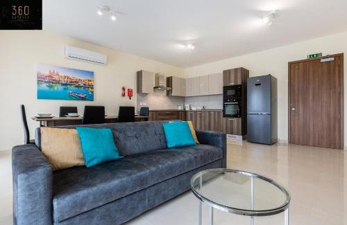 Marsaxlokk Apartment | Beautiful 3BR home with private balcony with WIFI & AC by 360 Estates