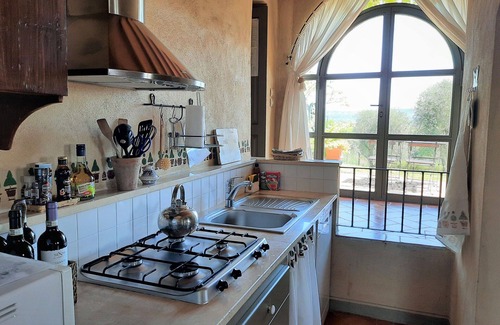 San Giovanni d'Asso Villa | Beautiful private villa with private pool, WIFI, A/C, TV, patio, panoramic view, close to Montalcino