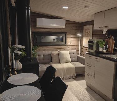 Muonio House | Borealis Village 3 with a Nature View, Fireplace, Sauna, Kitchen