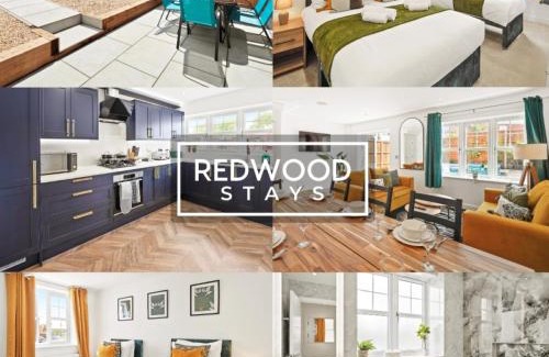 Rushmoor District House | Brand New Spacious 4 Bedroom Houses For Contractors & Families with Free Parking, Garden, Fast WiFi and Netflix By Redwood Stays