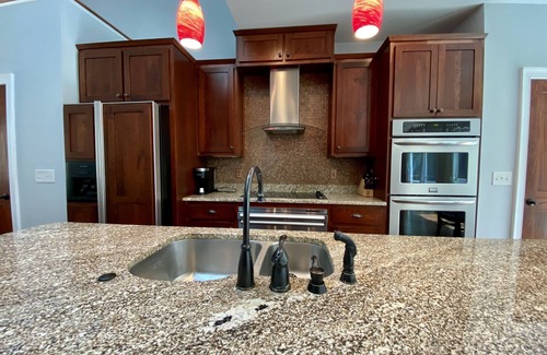Dahlonega House | Breathtaking view on the Chestatee River, riverside fire pit, and pet friendly