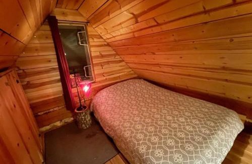 Regional District of Nanaimo House | Broad Axed Rustic Log Cabin with Cozy Woodstove