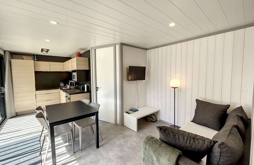 Jullouville Ski Chalet | Chalet for 4 with Heated Pool, Terrace, Near Beach and Shops