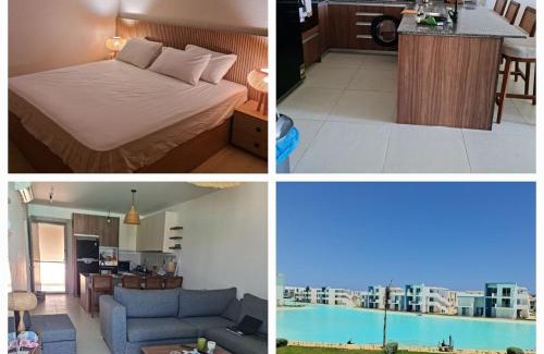 Ad-Dab'ah Ski Chalet | Charming Fouka bay 3bd direct lagoon view Chalet for Families Only or Group of Girls