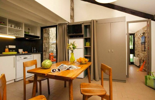 Chambonas Apartment | Cosy apartment for 6 guests with WIFI, pool, TV, terrace and pets allowed