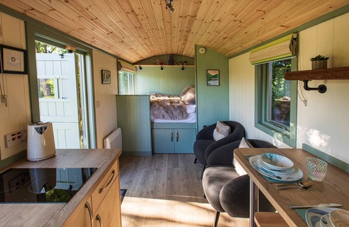 Alness Cabin | Cosy Shepherds Hut in the Scottish Highlands with hot tub (pet friendly)