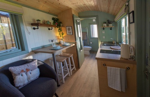 Alness Cabin | Cosy Shepherds Hut in the Scottish Highlands with hot tub (pet friendly)