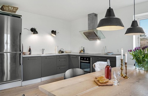 Klint Apartment | Enjoy the sea breeze on the terrace of this spacious vacation home.
