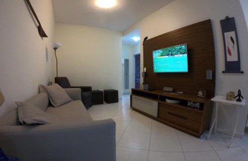 Itagua Apartment | Excelente localizacao Vista parcial Mar Sol da Manhã 03 quartos Ar condicionado Piscina e Sauna