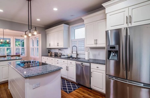 Isle of Palms House | Exclusive 5K sq ft Home w/Backyard Oasis & Salt Water Heated Pool, Steps 2 Beach