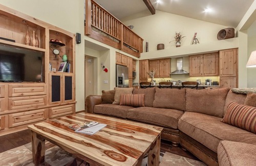Mammoth Lakes House | Fall Availability! Townhome on the Shuttle Route with Shared Hot Tub and Mountain Views!