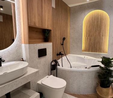 Ursynow Apartment | Family & Business Apartments PREMIUM SPA No 3 - 2 Bedroom with Private Jacuzzi, Balcony, Parking
