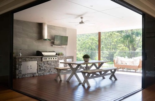 Maudsland House | Forest Oasis Views with Fireplace, Firepit & Pool