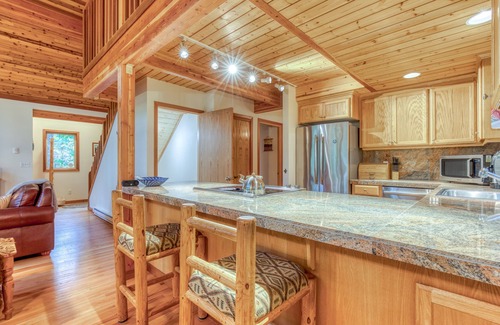 Rhododendron House | Gorgeous home with views of the river, fireplace, washer/dryer, & dog-friendly
