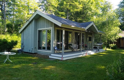 Rindge Cottage | Grey Cabin with Sauna on Lake Monomonac