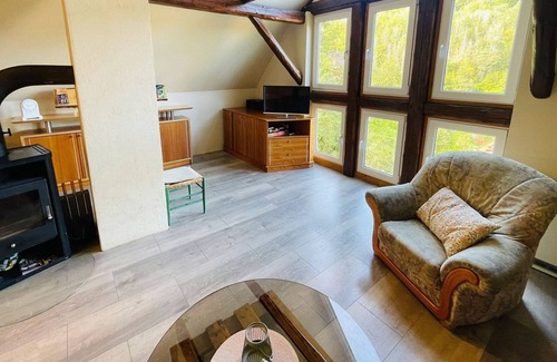 Elbingerode Apartment | Große FW mit Kamin, Terrasse und Drei Schlafzimmern - Ferienhaus Am Bach - mit 2 Ferienwohnungen