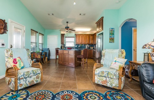 Crystal Beach Cottage | Gulf-view Home with wraparound deck - one block to the beach