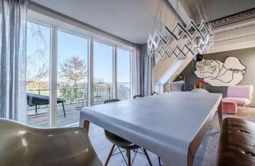 Bockholm House | Haifischsieben, Wow-Haus mit Meerblick, Sauna und Kamin