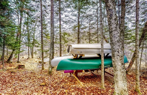 Presque Isle House | Hand-Built, Waterfront Log Home w/ Wood Stove, Firepit, Boat Landing & Boats!