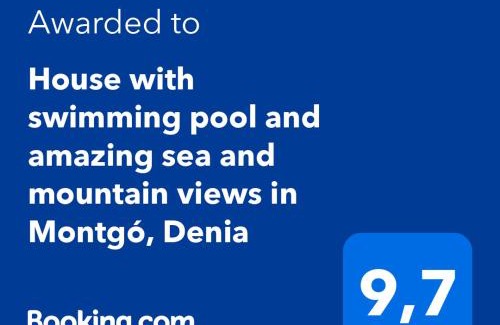 Denia House | House with swimming pool and amazing sea and mountain views in Montgó, Denia